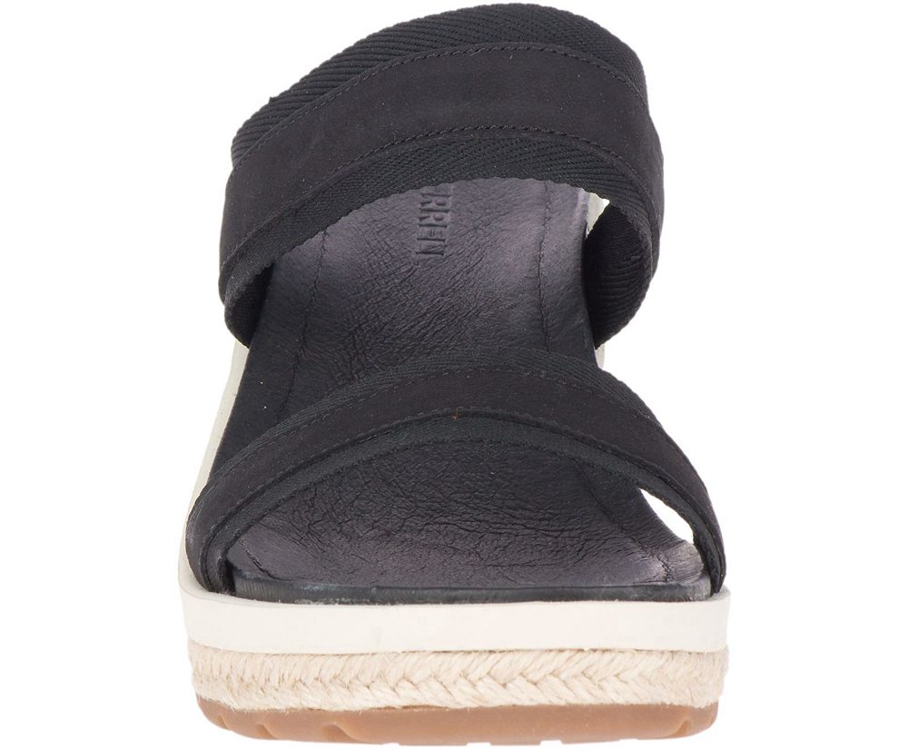 Merrell Sandaler Dame - Kaiteri Wedge Slide - Sort - NGI491052